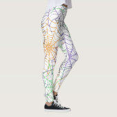 ハロウィンシンプルスパイダーのくもの巣模様 レギンス (右)