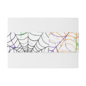 ハロウィンシンプルスパイダーのくもの巣模様 招待状ベリーバンド (裏面例)