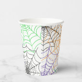 ハロウィンシンプルスパイダーのくもの巣模様 紙コップ (右)