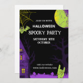 ハロウィンシンプル 招待状 (正面/裏面)