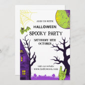 ハロウィンシンプル 招待状 (正面/裏面)