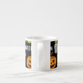 ハロウィンシンボル、ヴィンテージシームレステーマ エスプレッソカップ (裏面)