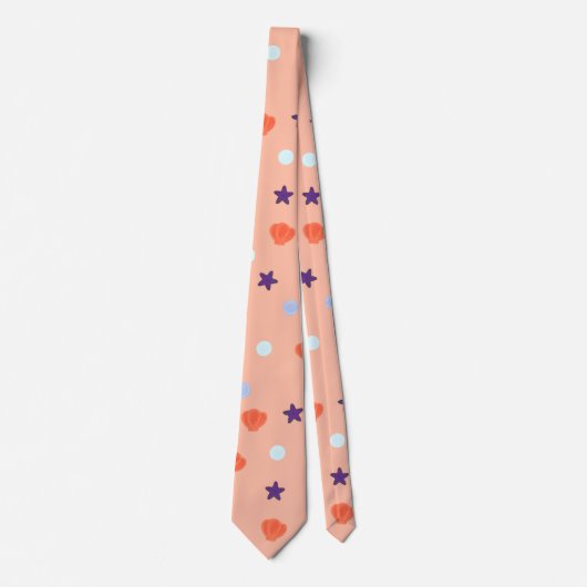 ハロウィンシーシェル海サーモンの真珠 ネクタイ (正面)