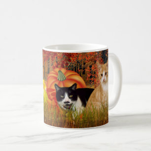 ハロウィンシーズンの猫たち かぼちゃ畑 / オータムスタイル コーヒーマグカップ