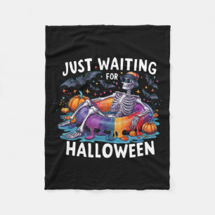 ハロウィンシーズンを待っ不気味ていおもしろいる フリースブランケット