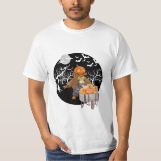 ハロウィンシーズンカボチャ怖いデザイン Tシャツ