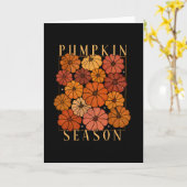 ハロウィンシーズン 秋 落葉 皆さん 感謝祭 カード (黄色い花)