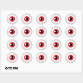 ハロウィンシール クリッピーな赤い目をした眼球のお菓子袋 ラウンドシール (シート)