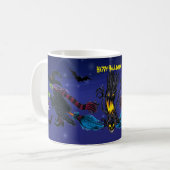 ハロウィンシーン魔女スカルホラーナイトカスタム コーヒーマグカップ (正面左)