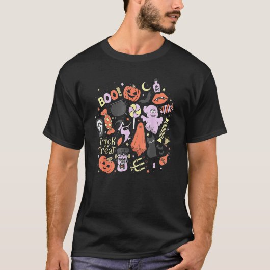 ハロウィンシー不気味ズンウィッチ幽霊ポーション Tシャツ (正面)