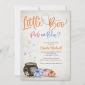 ハロウィンジェンダーが赤ちゃんシャワーを明かす 招待状 (正面)