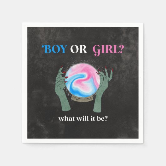 ハロウィンジェンダーの公開パーティー スタンダードカクテルナプキン (正面)