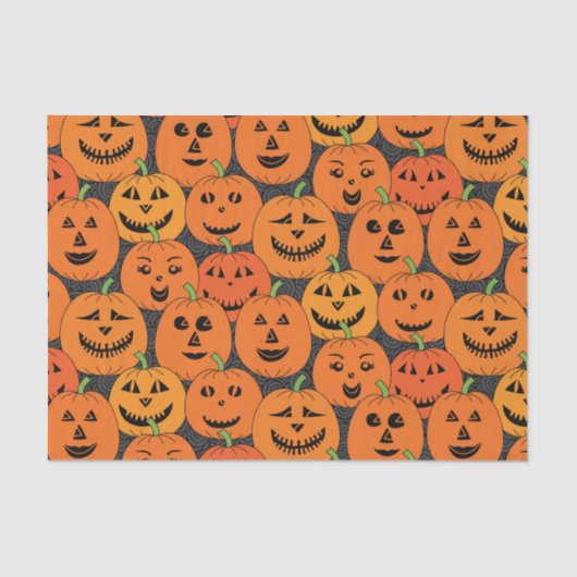 ハロウィンジャックのo'lanternカボチャ 薄葉紙 (正面)