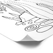 ハロウィンジャックオランタンスパイダーズ着色ページアート ポスター (角)