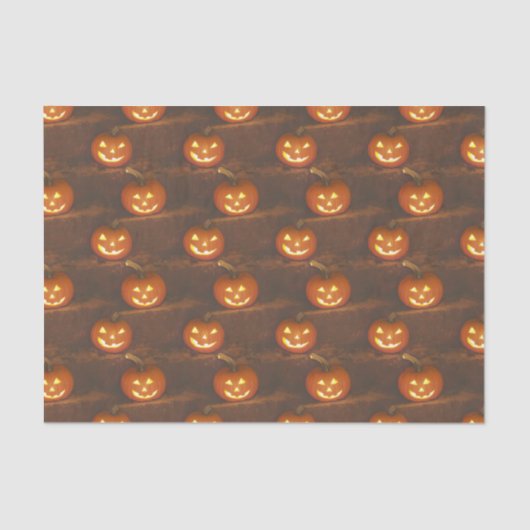 ハロウィンジャックオランタンパンプキンライフライク 薄葉紙 (正面)