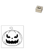 ハロウィンジャックオランタンパンプキンラインアート ラバースタンプ (押印)