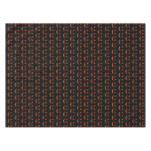 ハロウィンジャックオールタンオレンジ顔ブラックパターン テーブルクロス (正面(横))