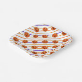 ハロウィンジャック・オランタンストライプ ペーパープレート (傾斜あり)