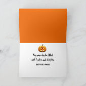 ハロウィンジャック・オ・ランタンと猫の納屋 シーズンカード (内部)