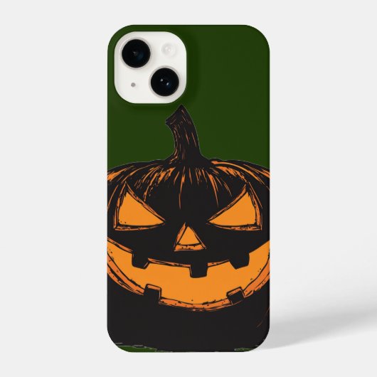 ハロウィンジャック・オ・ランタンの電話ケース iPhoneケース (裏面)