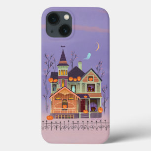 ハロウィンジャック・オ・ランタン幽霊のよく出るハウス iPhone 13ケース