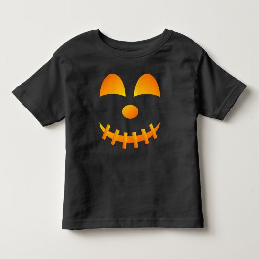 ハロウィンジャック – o' – ランタンかわいい顔 トドラーTシャツ (正面)