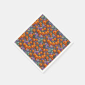 ハロウィンジャック – o – ランタンと紫の花 スタンダードカクテルナプキン (角)