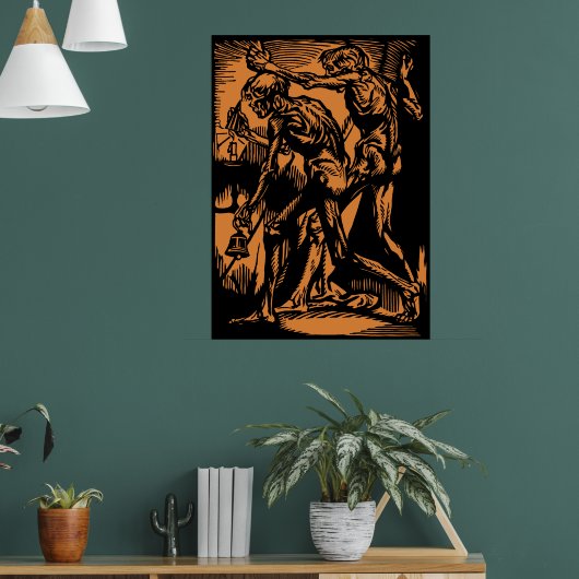 ハロウィンジャック – o' – ランタンパンプキンの中のゾンビ ポスター (リビング1)