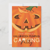 ハロウィンジャック – O – ランタンパンプキンカービングパーティー 招待状 (正面)