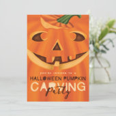 ハロウィンジャック – O – ランタンパンプキンカービングパーティー 招待状 (スタンド正面)