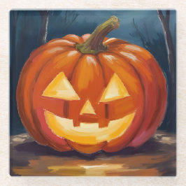 ハロウィンジャック – O – ランタンパンプキン ガラスコースター