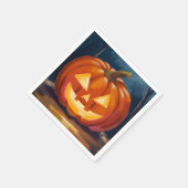 ハロウィンジャック – O – ランタンパンプキン スタンダードカクテルナプキン (角)