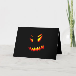 ハロウィンジャック – O – ランタン顔グリーティングカード カード
