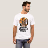 ハロウィンジャーマンシェパードおばけ月犬好きシャツ Tシャツ (正面フル)