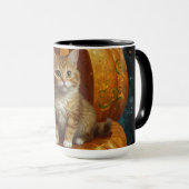 ハロウィンジンジャー虎猫キットンリビングインアパンプキン マグカップ (正面右)