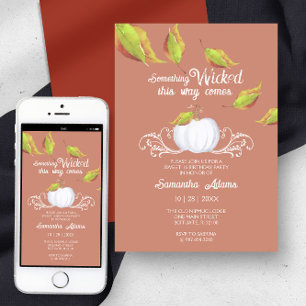 ハロウィンスイート16バースデーパーティテラコッタ 招待状