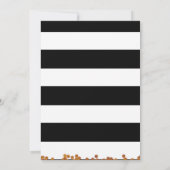 ハロウィンスイート16誕生日パーティー白黒ピンク 招待状 (裏面)