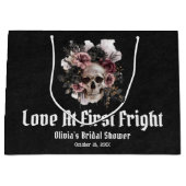 ハロウィンスカルラブアットファーストフライト ブライダルシャワー ラージペーパーバッグ (正面)