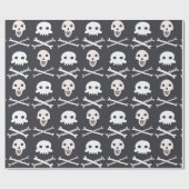 ハロウィンスカル型 ラッピングペーパー (フラット)
