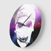 ハロウィンスカル#5 ラージ壁時計 (傾斜)