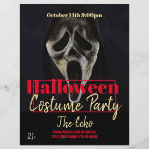 ハロウィンスクリームホラー衣装パーティーイベントフライヤー チラシ