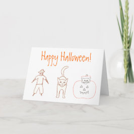 ハロウィンスケッチカカカボチャのカード カード