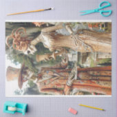 ハロウィンスケルトンカップルの切り離し 薄葉紙 (クラフト)