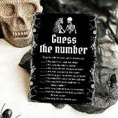 ハロウィンスケルトン数字当てブライダルゲーム 招待状