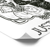 ハロウィンスケルトン新郎新婦たった今結婚しましたF ポスター (角)