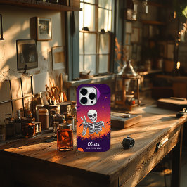 ハロウィンスケルトン "Bone to Be Wild!" ピースサイン Case-Mate iPhone 14 Proケース