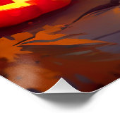 ハロウィンスコティッシュテリアとカボチャ怖い ポスター (コーナー)