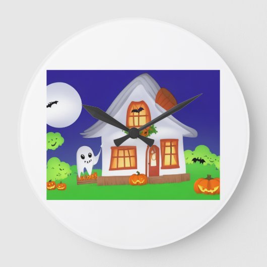 ハロウィンスタイル高品質 ラージ壁時計 (正面)