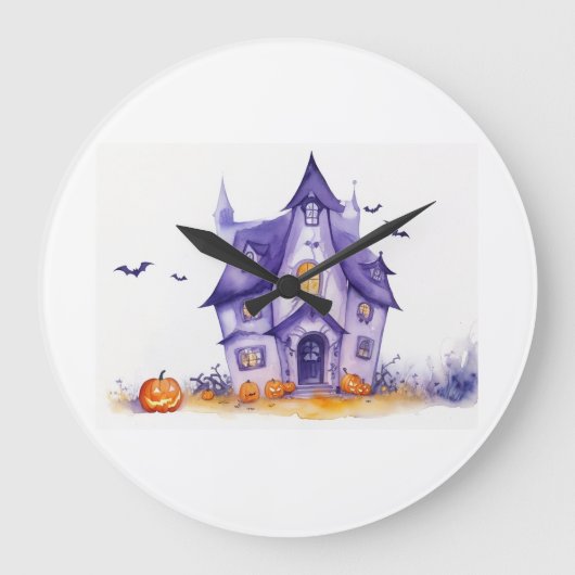 ハロウィンスタイル高品質 ラージ壁時計 (正面)