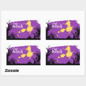 ハロウィンスタンプコレクション「邪悪な魔女」 長方形シール (シート)